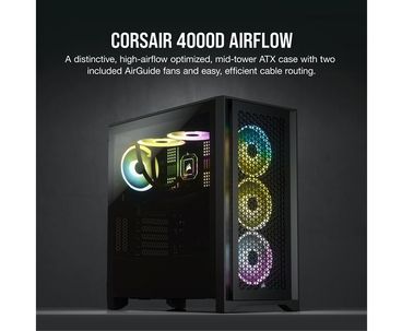 CAJA SEMITORRE ATX 4000D AIRFLOW TG BLACK CORSAIR