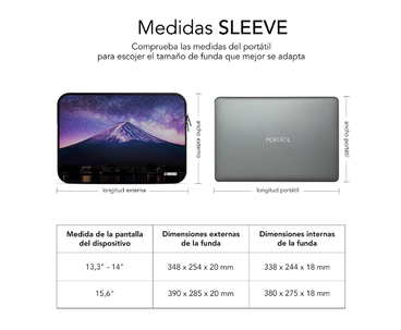 FUNDA NEOPRENO SLEEVE 15.6" MOUNTAIN SUBBLIM