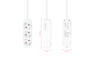REGLETA PROTECTORA 3 TOMAS BLANCO NANOCABLE