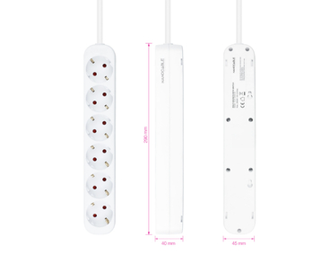 REGLETA PROTECTORA 6 TOMAS BLANCO NANOCABLE