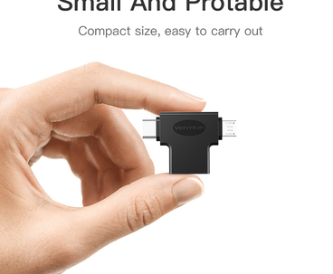 ADAPTADOR 3.0 USB-C/M A MICRO USB-A/M NEGRO VENTION